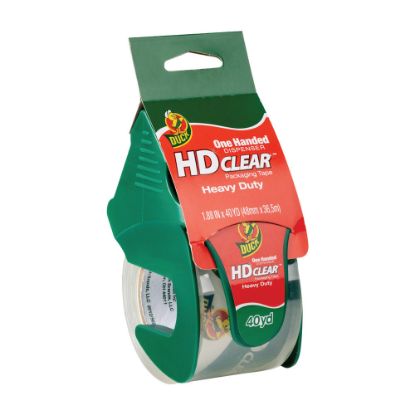 Picture of Duck HD Clear Heavy-Duty Packaging Tape, With Dispenser, 1.88in x 40 Yd., Clear