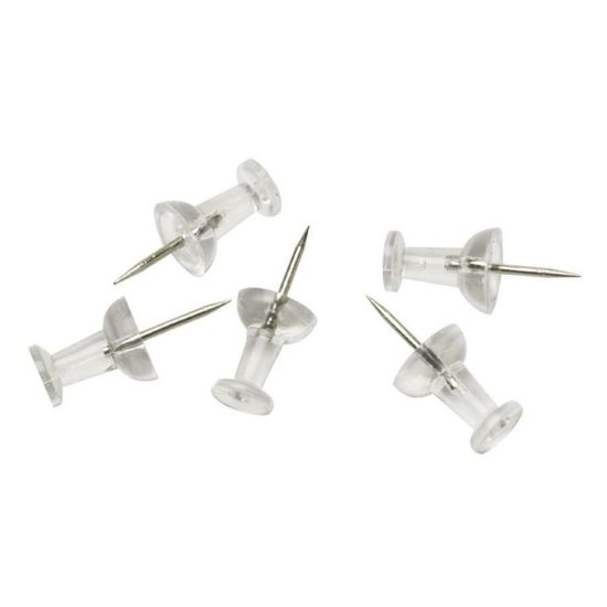 Picture of SKILCRAFT Clear Pushpins, Box Of 100 (AbilityOne 7510-00-940-0935)