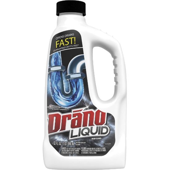 Picture of Drano Liquid Clog Remover - 32 fl oz (1 quart) - 12 / Carton - White