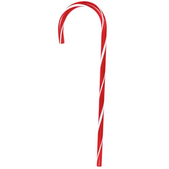 Picture of Amscan 240382 Christmas Large Plastic Candy Canes, 32inH x 8inW x 1-1/4inD, Red, Set Of 4 Canes