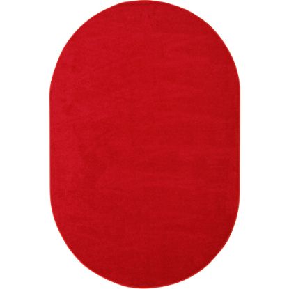 Picture of Joy Carpets Kids Essentials Oval Area Rug, Endurance, 6ft x 9ft, Red