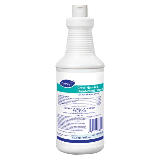 Picture of Diversey Crew Neutral Non-Acid Bowl And Bathroom Disinfectant, Fresh Scent, 32 Oz, Pack Of 12 Bottles