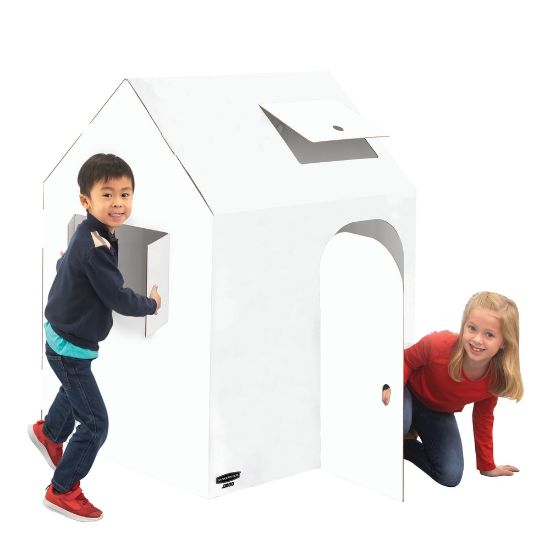 Picture of Bankers Box At Play Playhouse, 48inH x 32inW x 38inD, White