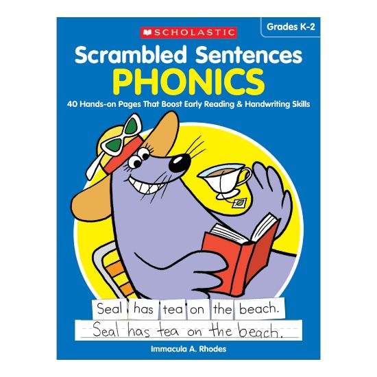 Picture of Scholastic Teacher Resources Activity Book Scrambled Sentences, Phonics, Grades K-2