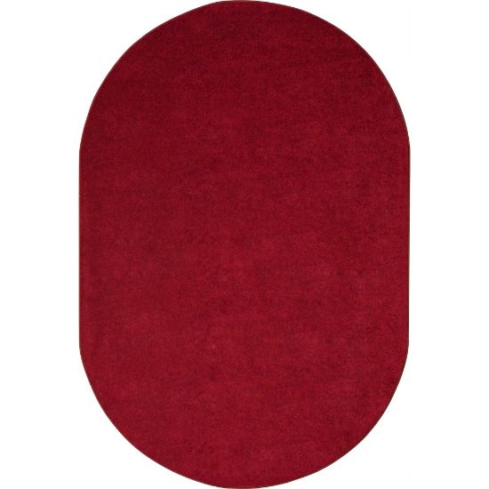 Picture of Joy Carpets Kids Essentials Oval Area Rug, Endurance, 6ft x 9ft, Burgundy