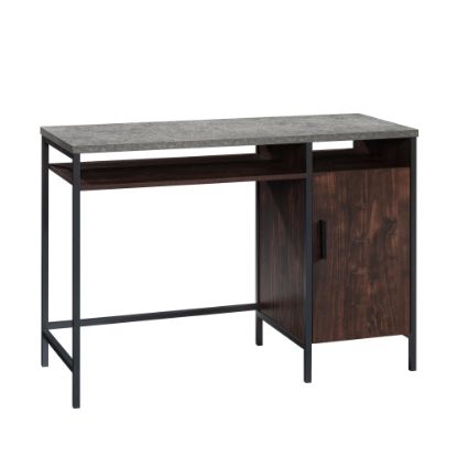 Picture of Sauder Market Commons 45inW Single Pedestal Computer Desk With Door, Rich Walnut/Slate Gray