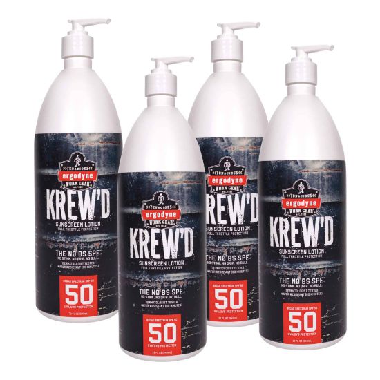 Picture of Ergodyne KREW-d 6355 SPF 50 Sunscreen Lotions, 32 Oz, Pack Of 4 Lotions