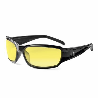 Picture of Ergodyne Skullerz Safety Glasses, Thor, Black Frame, Yellow Lens