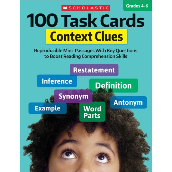 Picture of Scholastic 100 Task Cards: Context Clues, Grades 4 - 6