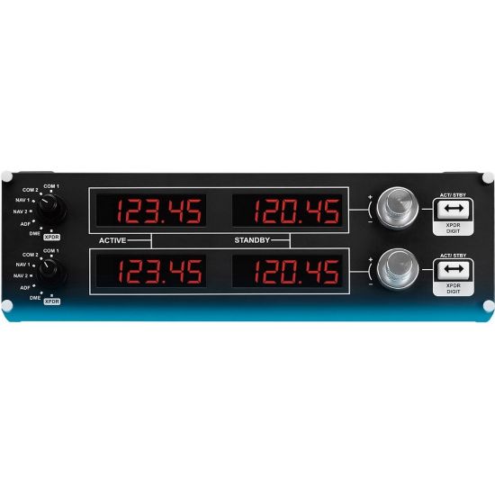 Picture of Saitek Flight Radio Panel Professional Simulation Radio Controller - Cable - USB - PC - Black