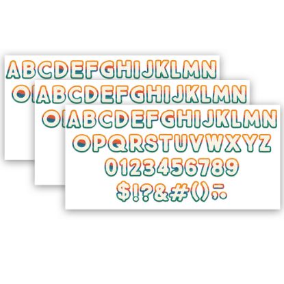 Picture of Eureka 4in Deco Letters, Adventurer, 179 Letters Per Pack, Set Of 3 Packs