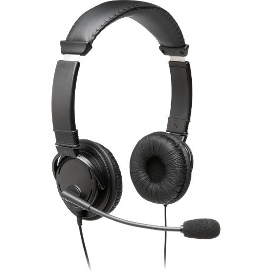 Picture of Kensington Classic USB-A Headset with Mic - Stereo - USB Type A - Wired - Over-the-head - Binaural - Circumaural - 6 ft Cable - Noise Cancelling Microphone - Noise Canceling