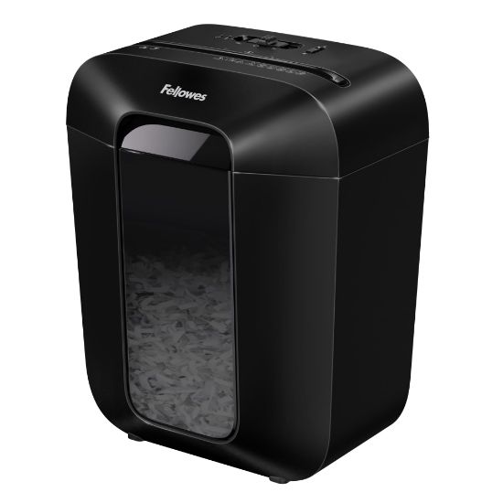 Picture of Fellowes Powershred LX 45 8-Sheet Personal Cross-Cut Shredder, Black