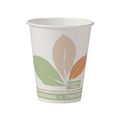 Picture of Solo Cup Bare 100% Recycled PLA Lined Paper Hot Cups, 8 Oz., Case Of 1,000