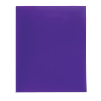 Picture of Office Depot Brand School-Grade 2-Pocket Poly Folder, Letter Size, Purple