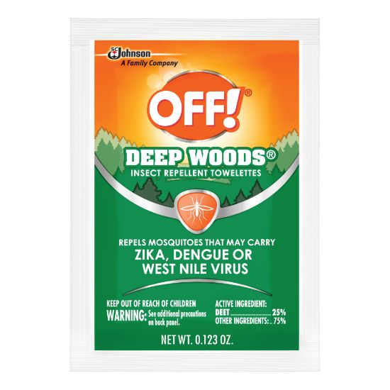 Picture of OFF! Deep Woods Insect Repellent Towelettes, 12 Towelettes Per Box, Carton Of 12 Boxes