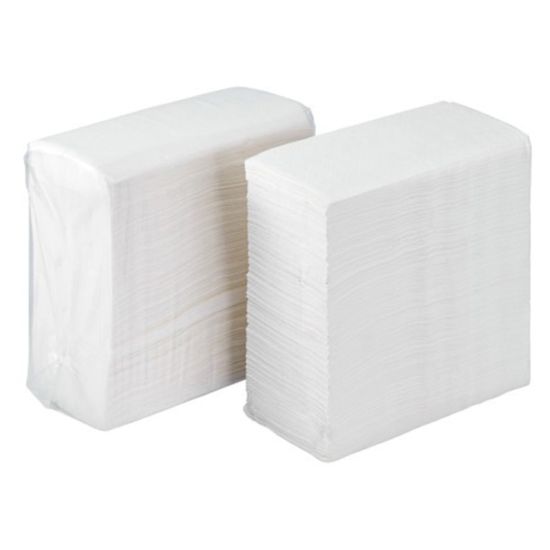 Picture of Karat Tall Fold 1-Ply Dispenser Napkins, 13-7/16in x 7in, White, Pack Of 10,000 Napkins