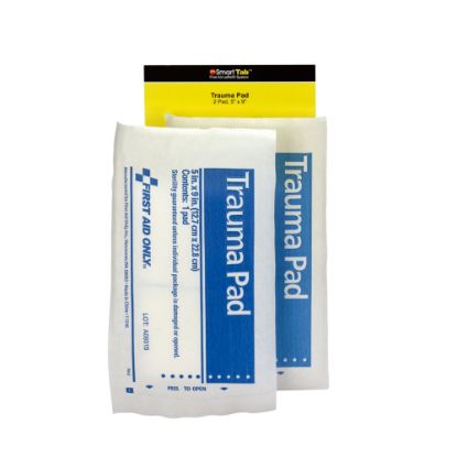 Picture of First Aid Only SmartCompliance Trauma Pad Refills, 5in x 9in, White, Pack Of 2