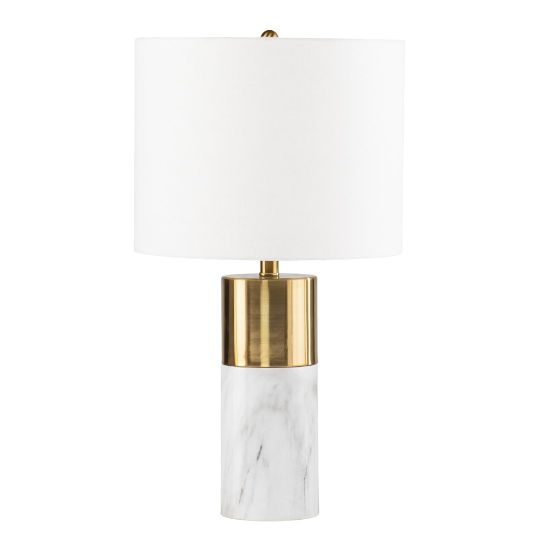 Picture of SEI Milvy Table Lamp, 25-1/2inH, White/Gold