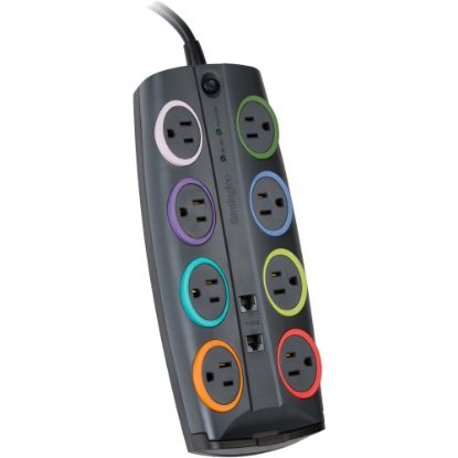 Picture of Kensington SmartSockets Color-Coded Eight-Outlet Adapter Model Surge Protector