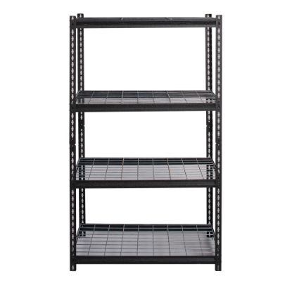 Picture of Hirsh Iron Horse 2300 Steel Wire Deck Shelving Unit, 4 Shelves, 60inH x 36inW x 18inD, Black