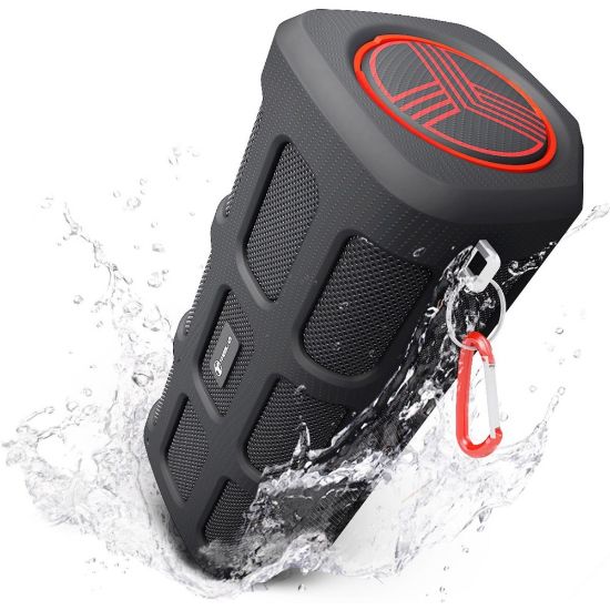 Picture of TREBLAB FX100-Extreme Bluetooth Speaker- Rugged for Outdoors,Shockproof,Waterproof, Built-In Power Bank, HD Audio w/ Deep Bass - 80 Hz to 20 kHz - 360 deg. Circle Sound, Surround Sound, TrueWireless Stereo - Battery Rechargeable - USB