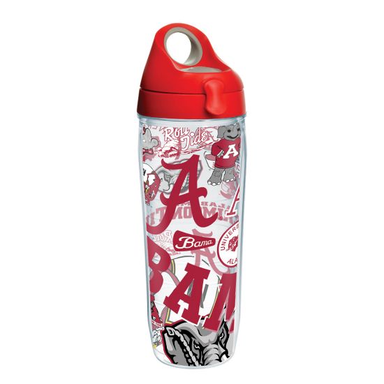 Picture of Tervis NCAA All-Over Water Bottle With Lid, 24 Oz, Alabama Crimson Tide