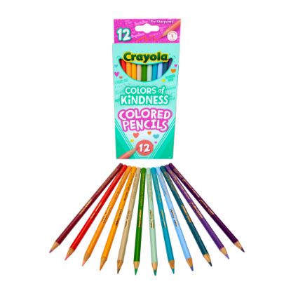 Picture of Crayola Colors of Kindness Colored Pencils, Assorted Lead Colors, Pack Of 12 Pencils