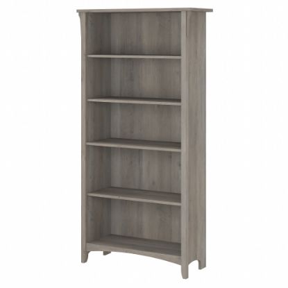 Picture of Bush Furniture Salinas 63inH 5-Shelf Bookcase, Driftwood Gray, Standard Delivery