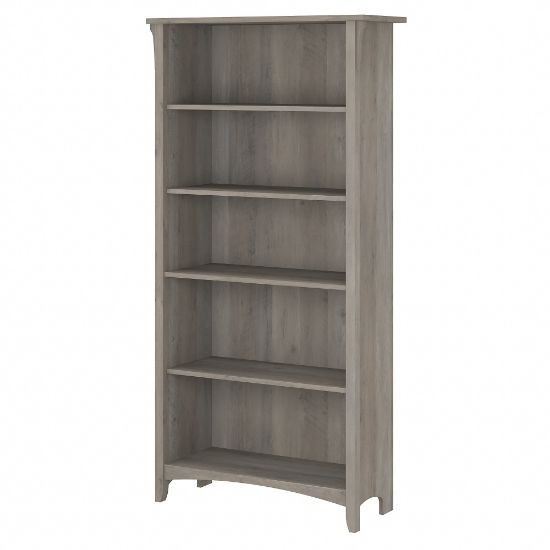 Picture of Bush Furniture Salinas 63inH 5-Shelf Bookcase, Driftwood Gray, Standard Delivery