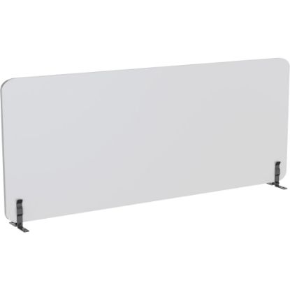 Picture of Lorell Acoustic Desktop Privacy Panel - 70.9in Width x 23.6in Height - Polyester Fiber - Light Gray - 1 Each