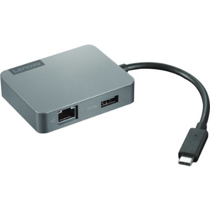 Picture of Lenovo USB-C Travel Hub Gen2 - for Monitor - USB Type C - USB Type-C - Network (RJ-45) - HDMI - VGA - Wired