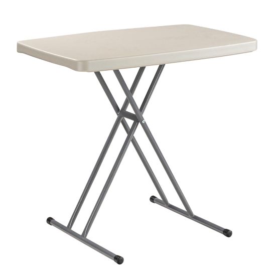 Picture of National Public Seating Commercialine Height-Adjustable Personal Folding Table, 28inH x 20inW x 30inD, Speckled Gray