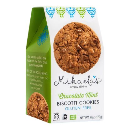 Picture of Mikaelas Simply Divine Biscotti Cookies, Chocolate Mint, 6 Oz, Box Of 8