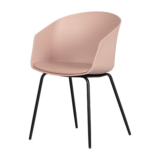 Picture of South Shore Flam Chair With Metal Legs, Pink/Black