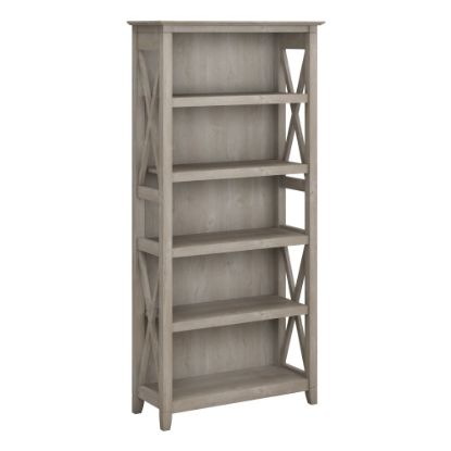 Picture of Bush Business Furniture Key West 66inH 5-Shelf Bookcase, Washed Gray, Standard Delivery