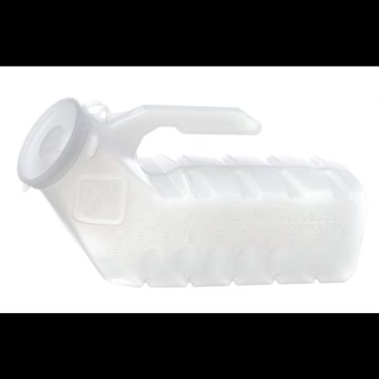 Picture of Medline Supreme Urinals, Male, Mini, 32 Oz, Clear, Case Of 12