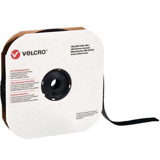 Picture of VELCRO Brand Tape, Hook Strips, 1.5in x 900in, Black