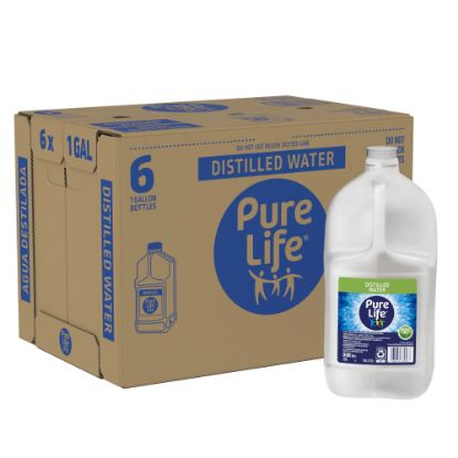 Picture of Pure Life Distilled Water, 1 Gallon Front Handle Jug, Case Of 6 Bottles