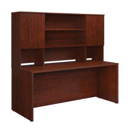 Picture of Sauder Affirm Collection Executive Desk With Hutch, 72inW x 30inD, Classic Cherry