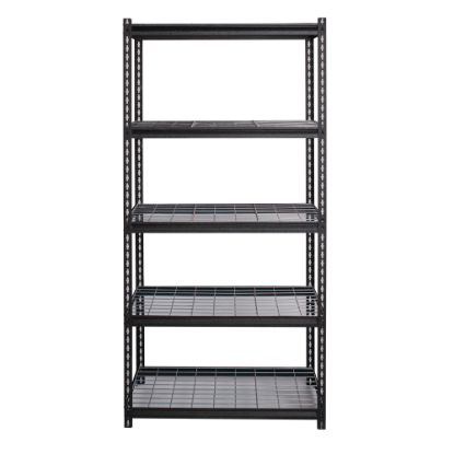 Picture of Hirsh Iron Horse 2300 Steel Wire Deck Shelving Unit, 5 Shelves, 72inH x 36inW x 18inD, Black