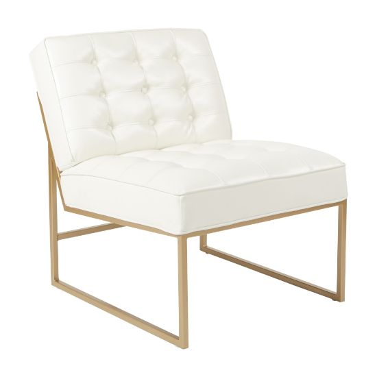 Picture of Ave Six Work Smart Anthony Chair, White/Coated Gold