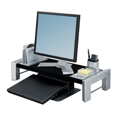 Picture of Fellowes Professional Series Flat Panel Workstation, Black/Silver