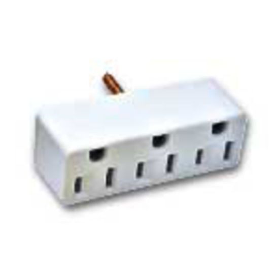 Picture of GE Grounding Triple Tap, White