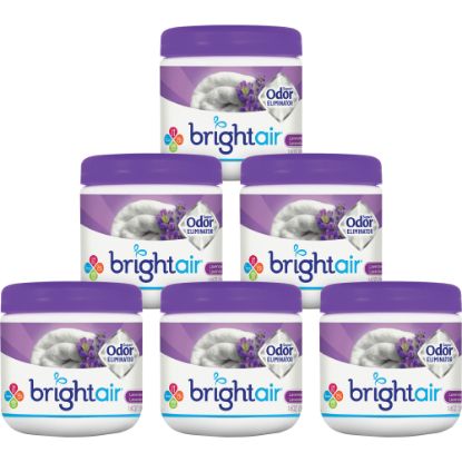 Picture of Bright Air Super Odor Eliminator Air Fresheners, Lavender/Fresh Linen Scent, 14 Oz, Pack Of 6