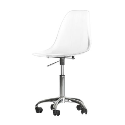 Picture of South Shore Annexe Acrylic Office Chair With Wheels, Translucent