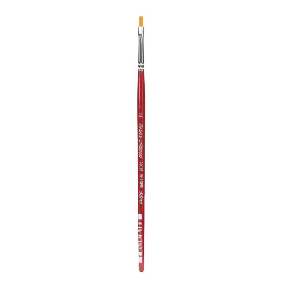 Picture of Silver Brush Golden Natural Series Paint Brush 2002S, Size 2, Bright, Natural and Synthetic Blend, Red