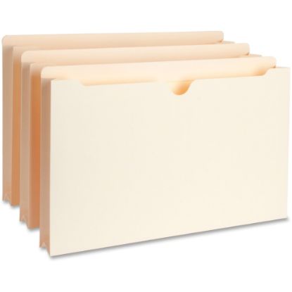 Picture of Business Source Heavyweight File Pockets, 1 1/2in Expansion, Legal Size, 8 1/2in x 14in, Manila, Box Of 50 Pockets