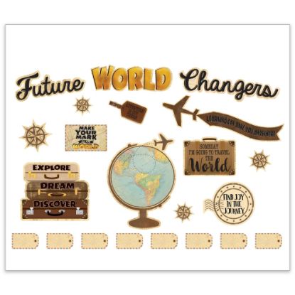 Picture of Teacher Created Resources Travel The Map Future World Changers Bulletin Board Set