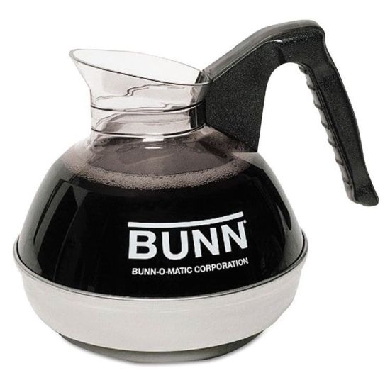 Picture of Bunn 12-Cup Coffee Decanter For Pour-O-Matic Coffeemakers, Black/Clear/Stainless Steel